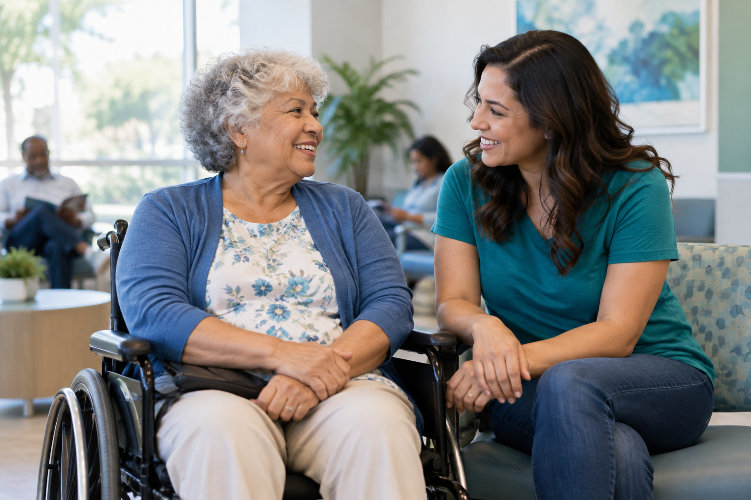 Illustrative care companions scene