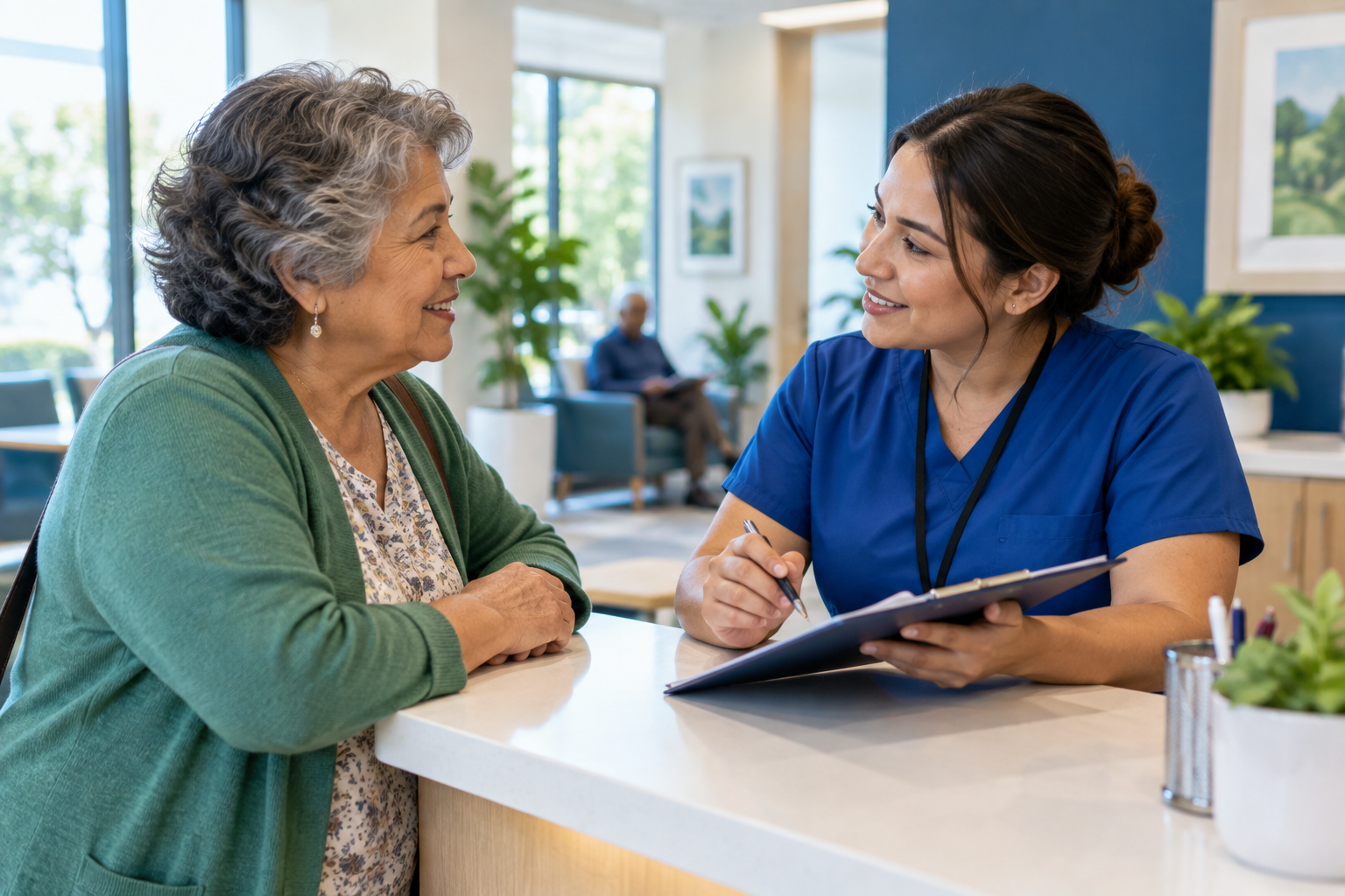 Illustrative healthcare organizations scene